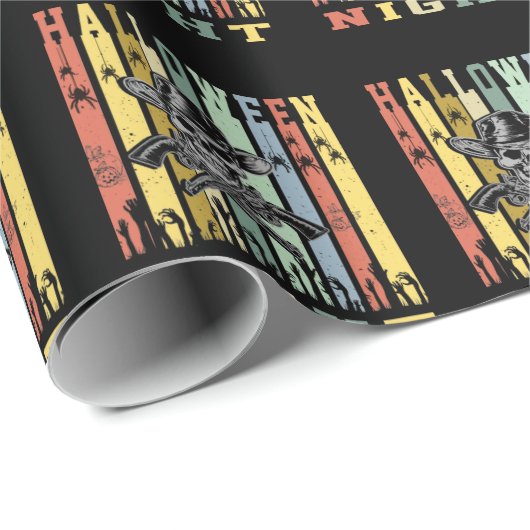 Pistool van de schedel, Halloween Night Cadeaupapier (Rol Hoek)