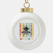 Pistool van de schedel, Halloween Night Keramische Bal Ornament (Voorkant)