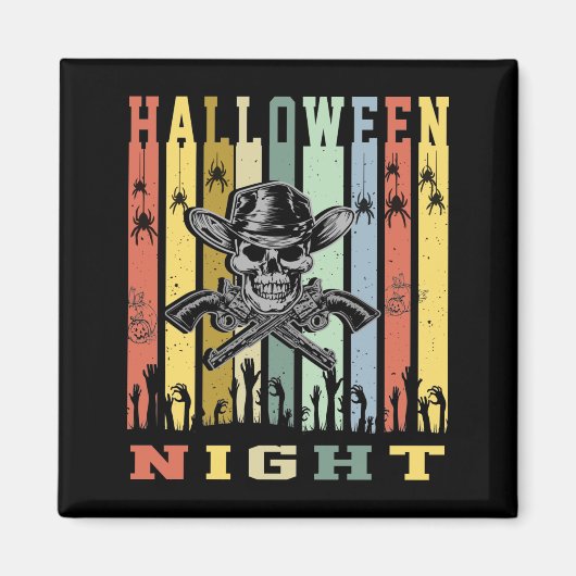 Pistool van de schedel, Halloween Night Magneet (Voorkant)