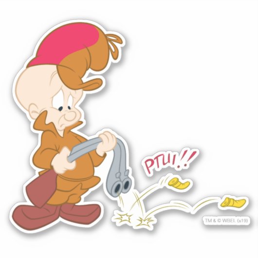 PISTOOL van ELMER FUDD™ mislukt Sticker (Voorkant)