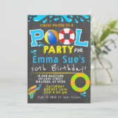 Pistool van kleurrijke poolpartij kaart (Staand voorkant)