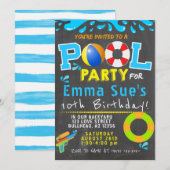 Pistool van kleurrijke poolpartij kaart (Voorkant / Achterkant)