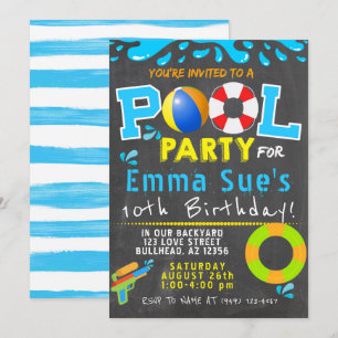 Pistool van kleurrijke poolpartij kaart