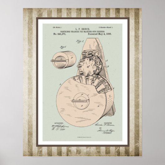 Pistool van machine-invoer Poster (Voorkant)