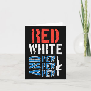 Pistool van Red White en Pewpew Funny 4 juli Kaart