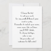 Pistool van schilderplaten van de Paintball Party Kaart (Achterkant)