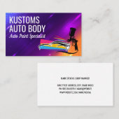 Pistool van spuitverf | Automatische services Visitekaartje (Voorkant / Achterkant)