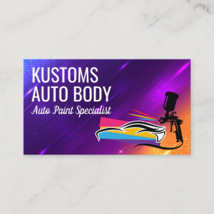 Pistool van spuitverf   Automatische services Visitekaartje