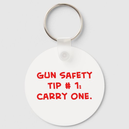 pistool veiligheidstip #1 sleutelhanger (Voorkant)