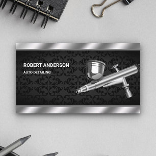 Pistool Verf Verstuiving Automatische hoofdtekst m Visitekaartje