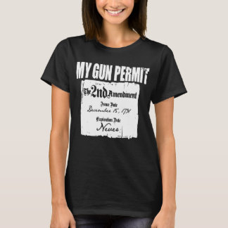 Pistool Vergunning Tweede wijziging Funny 2e verbo T-shirt