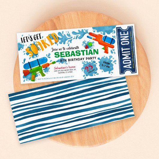 pistool verjaardagstaart kaart