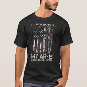 Pistool Vlag I smeert mijn Ar 15 met liberale tran T-shirt