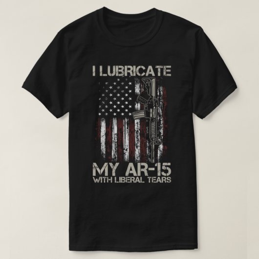 Pistool Vlag I smeert mijn Ar-15 met liberale tran T-shirt (Design voorkant)