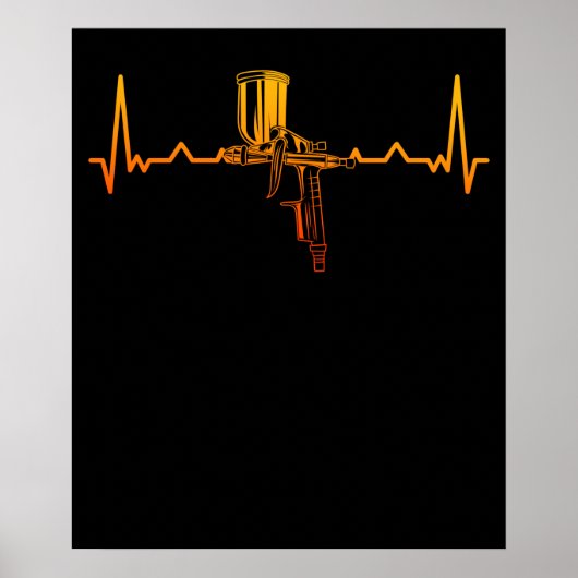 Pistool voor automatische carrosserie verf met ver poster (Voorkant)