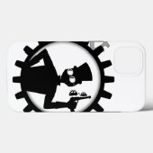 Pistool voor het vasthouden van Man van steampunk Case-Mate iPhone Case (Achterkant (horizontaal))