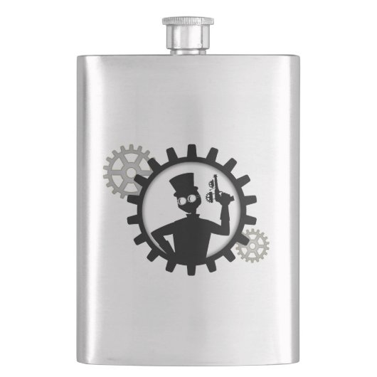 Pistool voor het vasthouden van Man van steampunk Flacon (Voorkant)