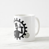 Pistool voor het vasthouden van Man van steampunk Koffiemok (Voorkant rechts)
