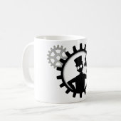 Pistool voor het vasthouden van Man van steampunk Koffiemok (Voorkant links)