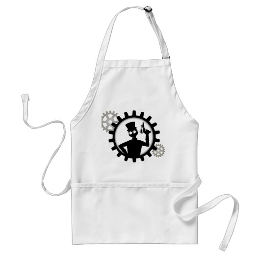 Pistool voor het vasthouden van Man van steampunk Standaard Schort (Voorkant)