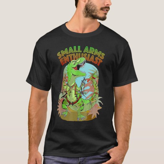 Pistool voor kleine wapenliefhebbers Rex Dinosaur T-shirt (Voorkant)