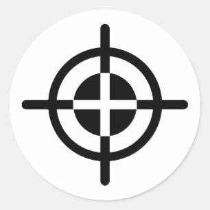 Pistool voor kruisstoelen ronde sticker