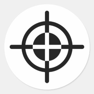 Pistool voor kruisstoelen ronde sticker