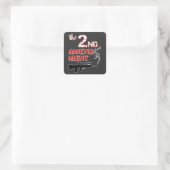 Pistool voor roken - 2e wijziging vierkante sticker (Tas)