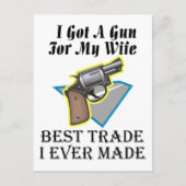 Pistool voor vrouw briefkaart (Voorkant)