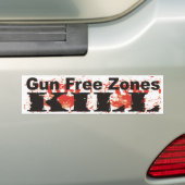 Pistool vrije zones ILL Bumpersticker (Op auto)