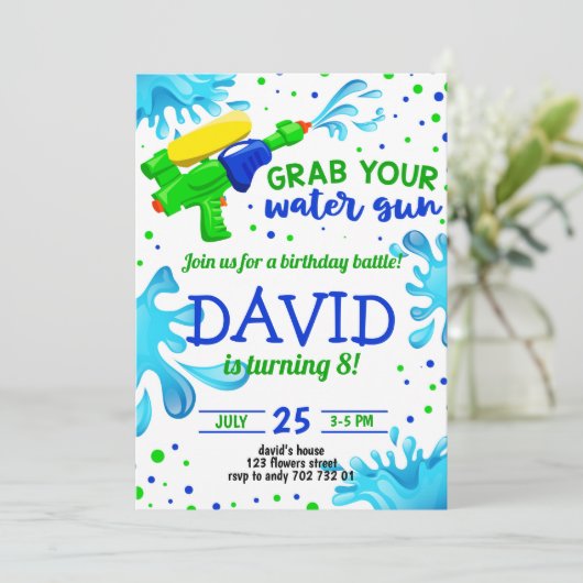 Pistool zomerpoel kaart (Staand voorkant)