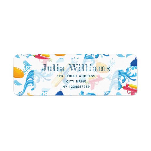 Pistool zomerzondag etiket (Voorkant)