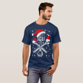 Pistoolsleutel Kerstman Automonteur Lelijk cadeau T-shirt (Voorkant volledig)