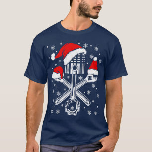 Pistoolsleutel Kerstman Automonteur Lelijk cadeau T-shirt