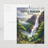 Pistyll Rhaeadr-waterval, Llanrhaeadr-ym-Mochnant Briefkaart (Voorkant / Achterkant)