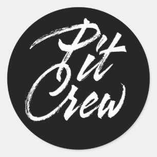 Pit-bemanning Ronde Sticker