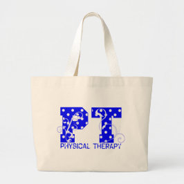 pit blauw witte poka dots grote tote bag