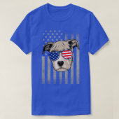 Pit Bull 4 juli Merica Patriottisch T-shirt (Design voorkant)