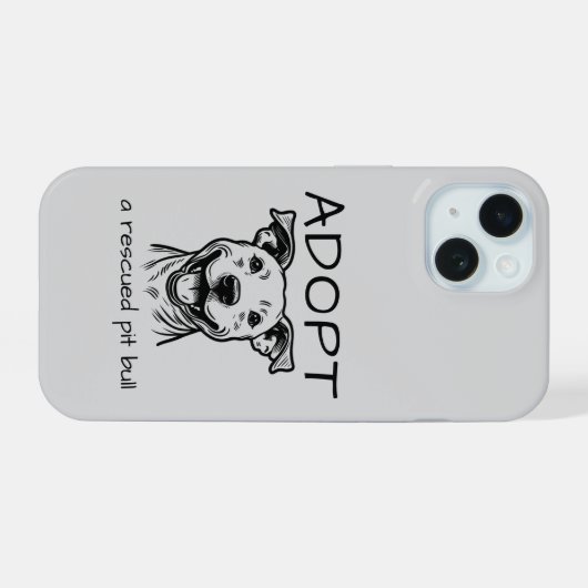 Pit Bull Advocacy telefoon case iPhone 15 Case (Achterkant horizontaal)