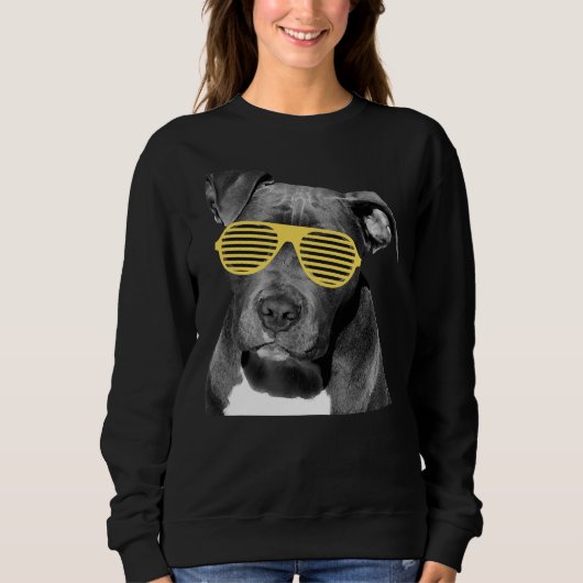 Pit Bull&amp Glasses Trui (Voorkant)