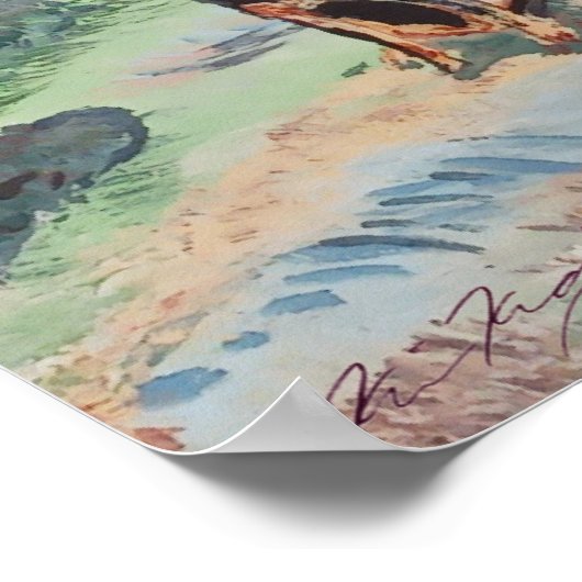 pit bull and rottweiler Van Gogh style Poster (Hoek)