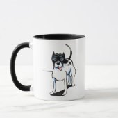 Pit Bull APBT Black White Mok (Links)