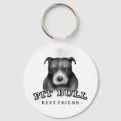 Pit Bull Art Custom Sleutelhanger (Voorkant)