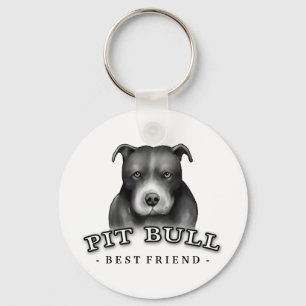 Pit Bull Art Custom Sleutelhanger