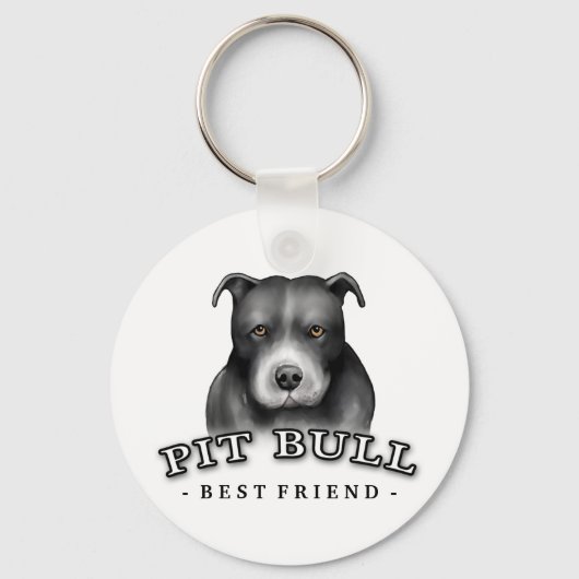 Pit Bull Art Custom Sleutelhanger (Voorkant)