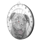 Pit Bull Art Tekening Dartbord (Voorkant Rechts)