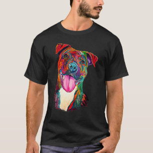 Pit Bull Artistic Funny Pibble Cute Sweet Gift Bir T-shirt
