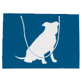 Pit Bull Baby shower Dog Pitbull Blue Boy Groot Cadeauzakje (Achterkant)