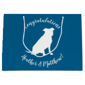 Pit Bull Baby shower Dog Pitbull Blue Boy Groot Cadeauzakje (Voorkant)