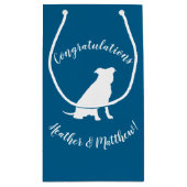 Pit Bull Baby shower Dog Pitbull Blue Boy Klein Cadeauzakje (Achterkant)